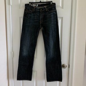 Dark Wash Men’s Jeans - Dark Blue Classic Fit